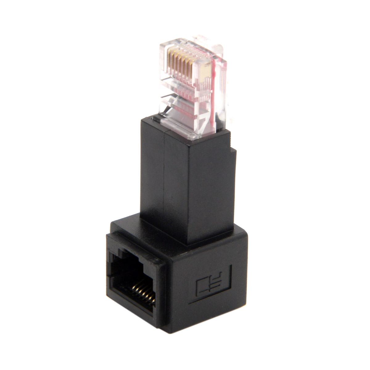 rj45转usb原理图,usb转rj45接线图 cy辰阳上弯头网线90度 网线转接头 rj45网线公对母 网络延长头