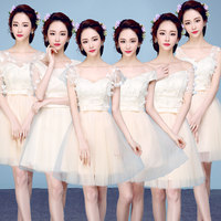 伴娘服短款2016新款结婚伴娘团礼服小礼服姐
