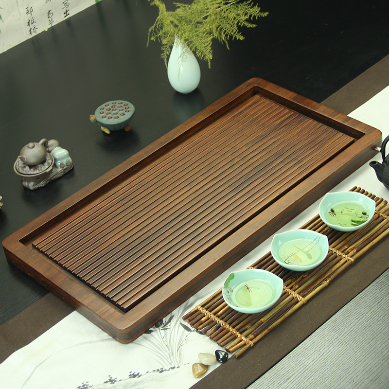 简约重竹茶盘实木功夫茶具茶海电木小号茶台套装重竹制茶托 特价