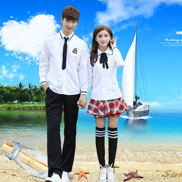 热销校服定制 白衬衫_易购客 短裙工作服 定制