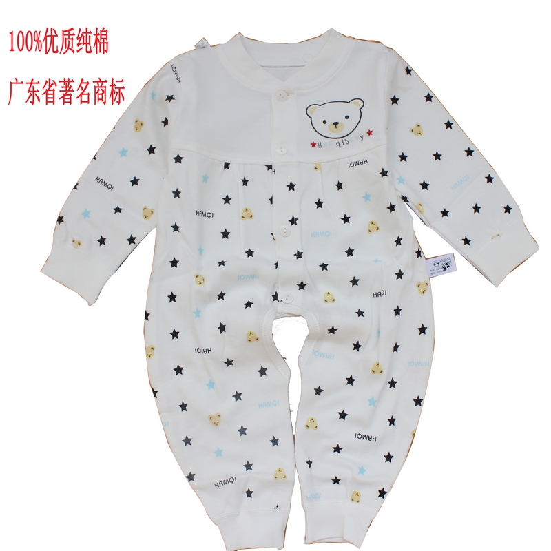 奇秋冬装宝宝哈衣纯棉无袖背心连体衣哈米奇婴