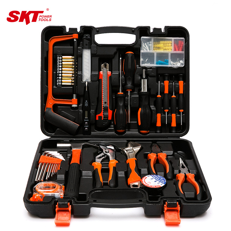 SKT工具套装家用五金工具箱组套木工电工工具维修车载修车工具 