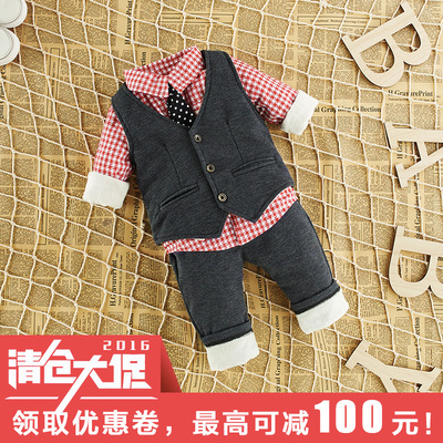 童装男童2016冬季新款小童外套婴儿衣服男宝