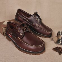 头层牛皮商务正装 春夏 sperry中年休闲潮流男鞋 复古英伦帆船工装