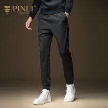 PINLI品立旗舰店2017春装新品男装修身小脚休闲裤长裤男裤潮青年