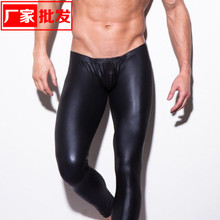 性感诱惑裤 塑身男士 N2N男士 钢管舞同志紧身仿皮漆皮长裤 长裤 正品