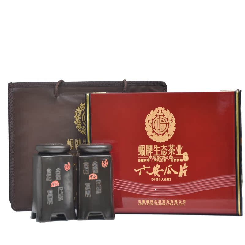 蝠牌2016年新茶春茶安徽特产六安瓜片富贵特级珍品古瓷150g礼盒装