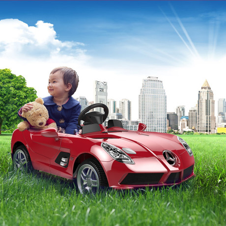 栋马奔驰SLR儿童电动车可坐宝宝遥控玩具车电动童车新款跑车赛车商品大图