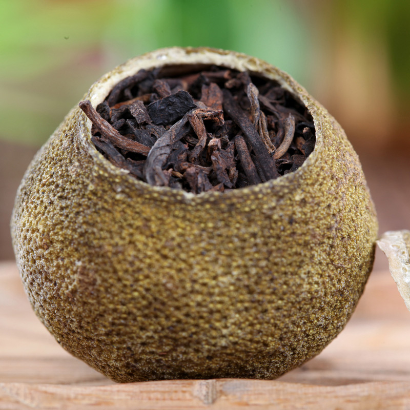 10粒装 2016年新茶 小青柑 8年陈宫廷陈皮普洱 新会柑普茶 黑茶