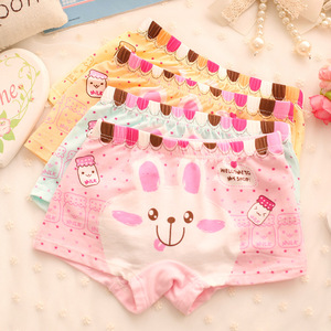 卡通中大童女童内裤平角裤宝宝小孩儿童内裤女四角木代尔幼儿短裤