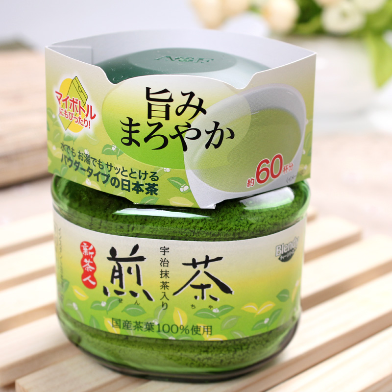 日本AGF新茶人煎茶宇治抹茶粉天然粉冲饮品绿茶粉48g