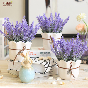 欧式薰衣草花艺摆件