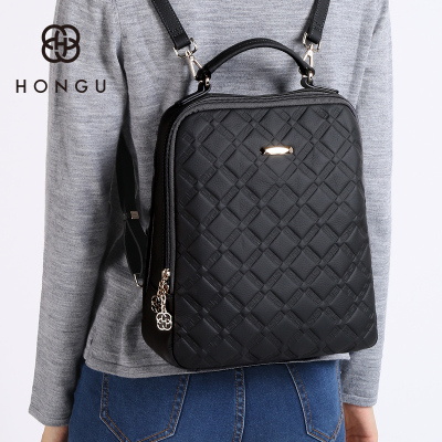 红谷女包2016新款双肩包头层牛皮旅行大容量