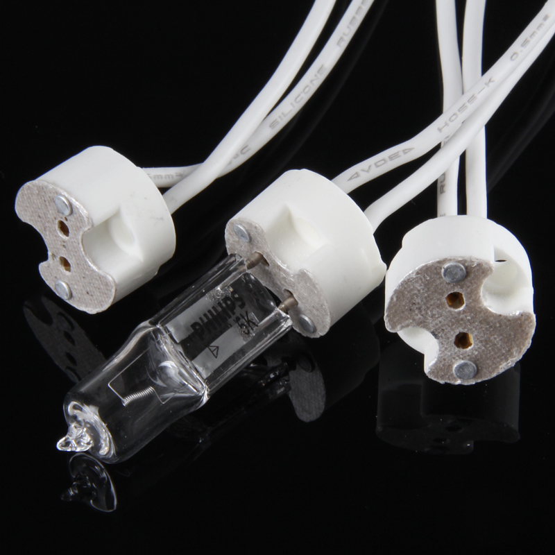 G4灯珠灯头线座 GU5.3水晶灯 led插座灯泡插头