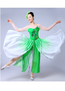 茉莉花古典舞伞舞秧歌舞蹈演出民族舞台服装2