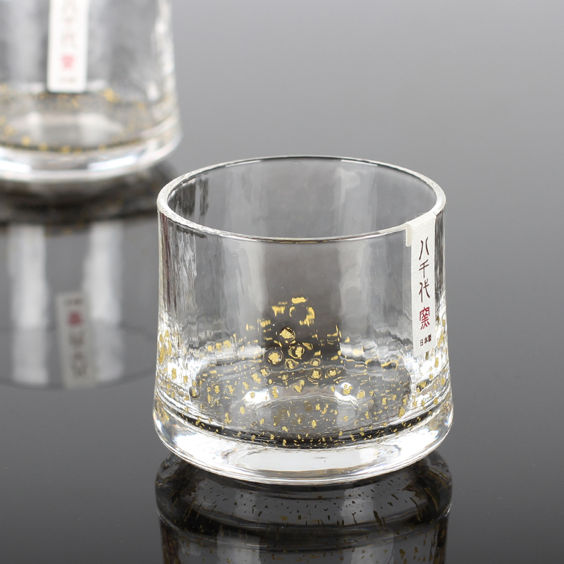 正品优质日本进口玻璃茶具佐佐木八千代窑锤目纹水晶玻璃杯水杯