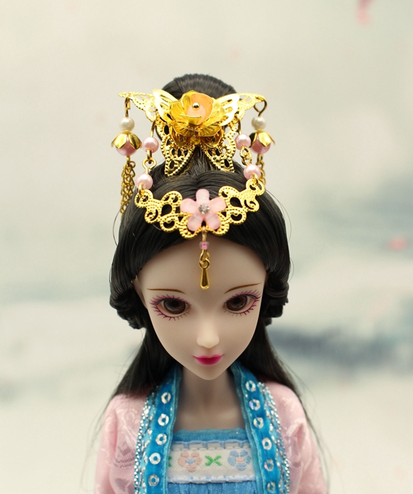 纯手工制作中国古代贵妃娘娘换装古风娃娃礼服真眼12关节古装娃娃