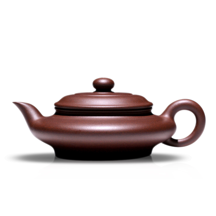 宜兴紫砂壶 茶壶紫砂 泡茶壶 陶瓷茶具 虚扁壶 原矿紫泥 纯全手工