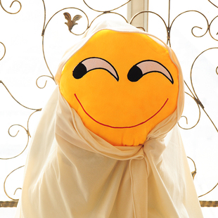 卡通搞笑qq表情包抱枕儿童幼儿园毛绒公仔靠背儿童玩具靠枕靠