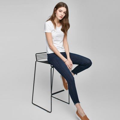 Vero Moda2017新品水洗低腰紧身小脚九分牛仔裤|317149547