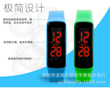 现货韩版LED智能手环表个性防水运动学生情侣触摸表爆款工厂直销