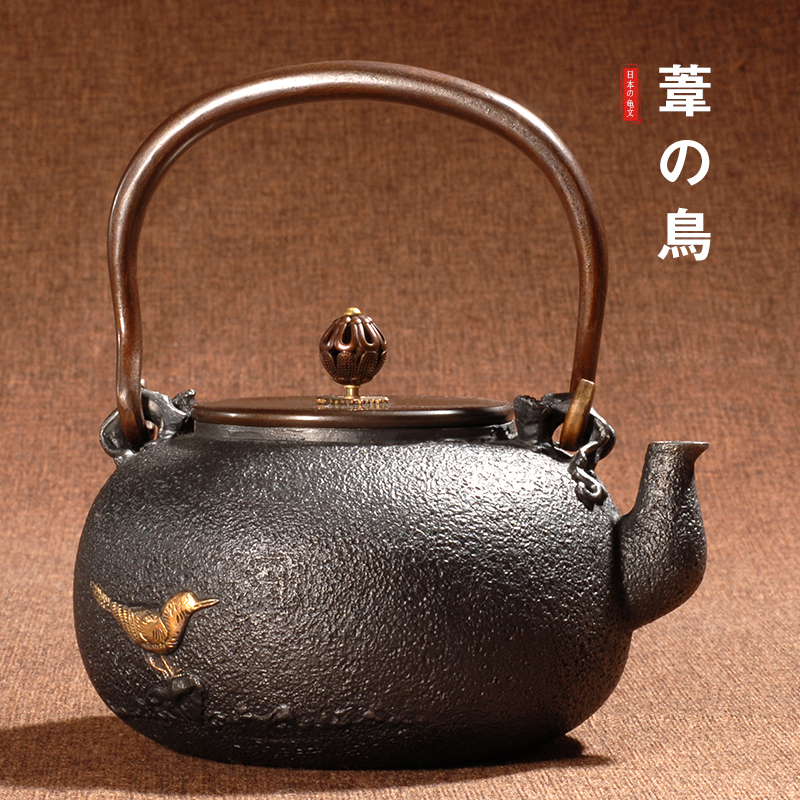 代购日本铁壶南部纯手工铸铁壶老铁生铁泡茶养生功夫茶具烧水茶壶