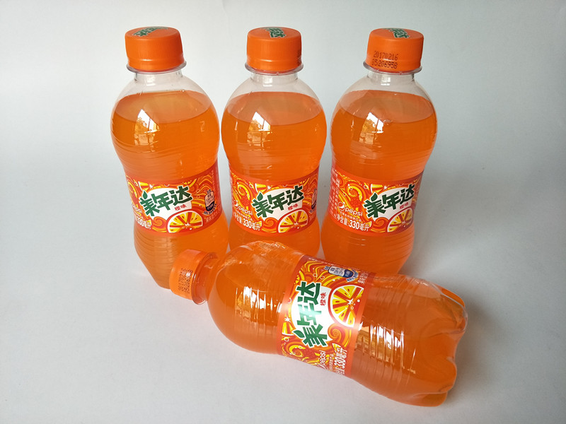 百事可乐 美年达橙味碳酸饮料330ml*12瓶 整箱多省包邮