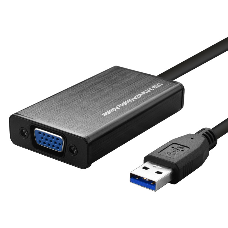 达而稳 usb转vga转换器电脑接口usb3.0 to vga接口投影仪转接头