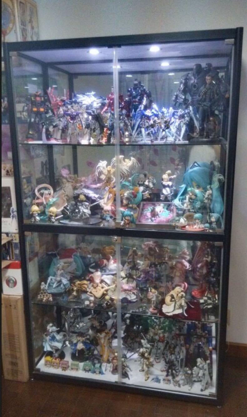 定制深圳高达展示柜乐高玩具展柜玻璃手办模型展架家用汽车模型柜
