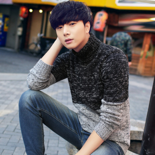高领毛衣男士冬季新款韩版加厚保暖针织衫学生外套潮流男装毛线衣