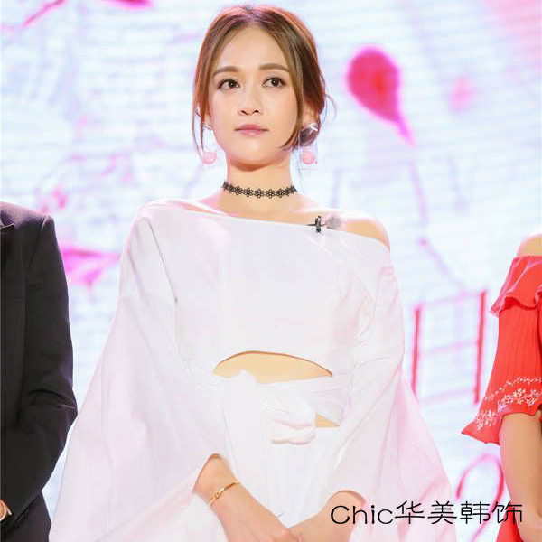 【特价专场】陈乔恩韩国黑色蕾丝项圈锁骨项链