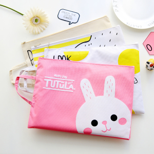 韩国A4学生公文拉链帆布袋