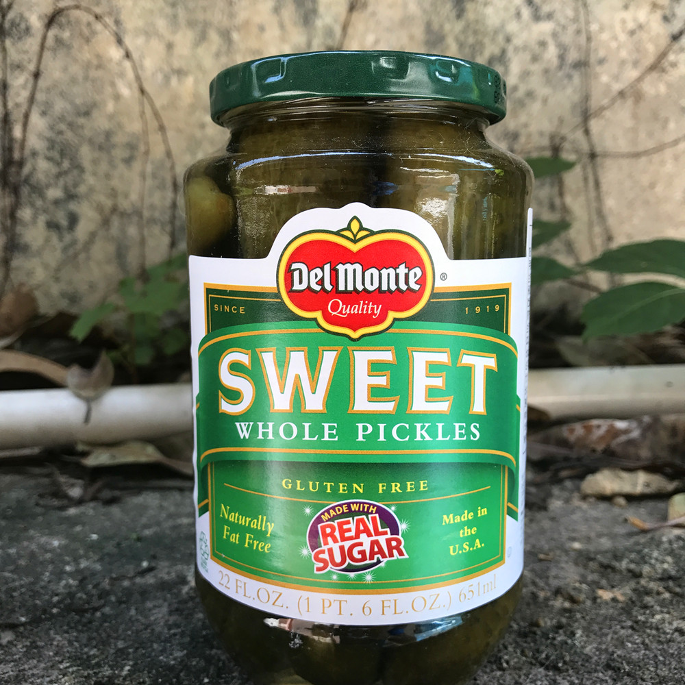 美国进口地扪甜黄瓜del monte sweet whole pickles 651ml