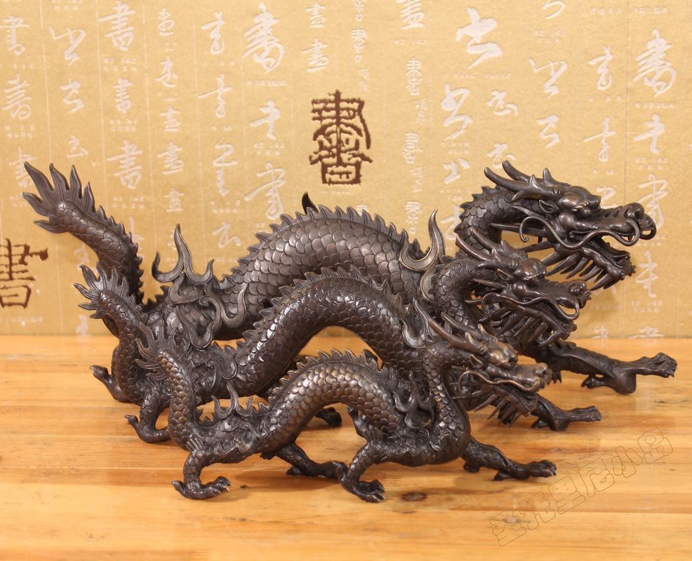 巩福海精品纯铜龙摆件全铜世纪龙家居办公室装饰品摆件乔迁礼品