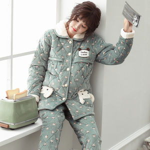 秋冬款加绒月子服套装