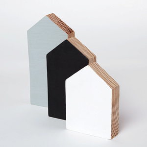 简约现代木质工艺品摆件几何体样板房摆设软装