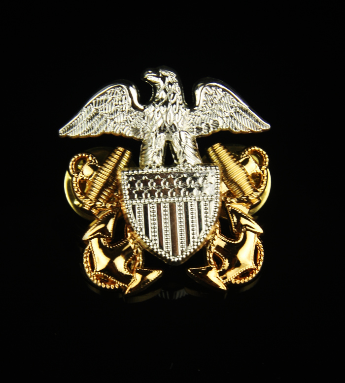 美国国籍海军军官 上将usn领花 领章 领徽 领标 金属徽章标 胸章