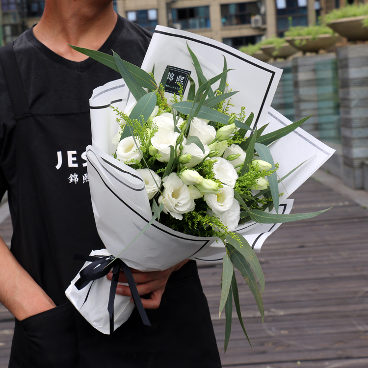 锦熙花艺 花盒花束 成都当日达 生日节日礼物 清新洋桔梗混搭花束