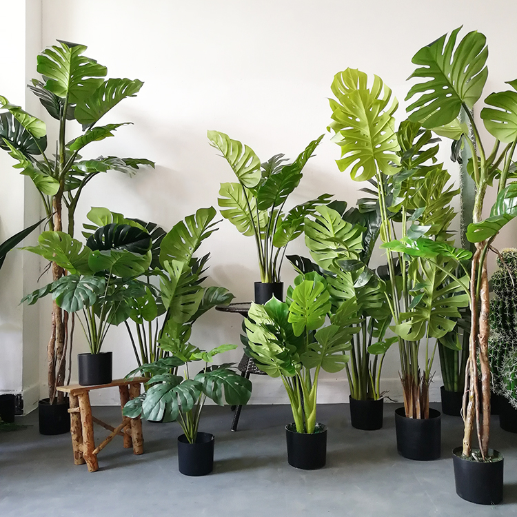 北欧中大型室内装饰花卉绿植摆件仿真旅人蕉龟背叶竹落地植物盆栽
