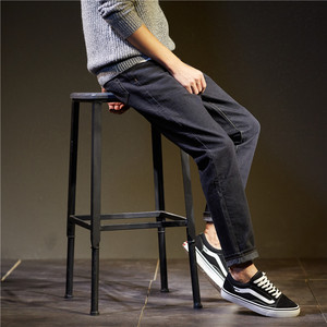 青年加绒加厚弹力牛仔裤