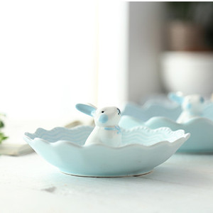 釉下彩陶瓷儿童盘饼干盘