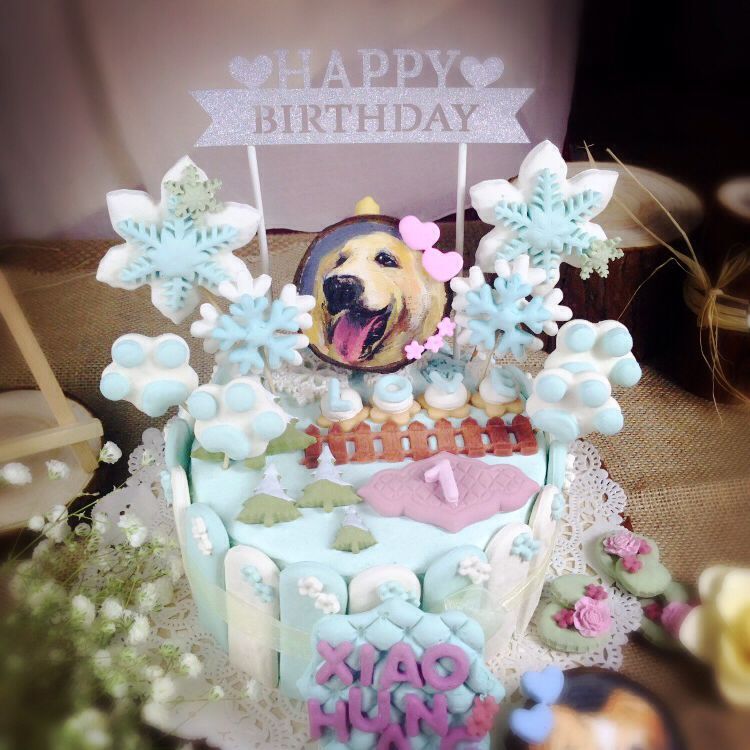 猫咪狗狗生日蛋糕奶蛋糕3q宠物自制好多鱼4寸330克