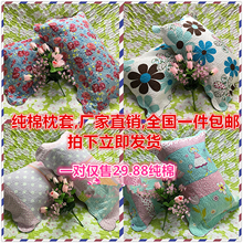 包邮 纯棉全棉枕套靠垫套夹棉绗缝枕套坐垫一对送袜子全国 特价
