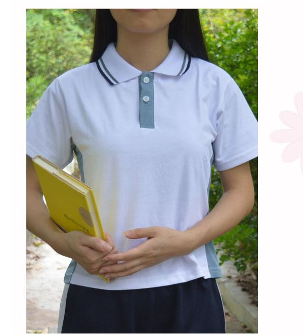 2016普宁华侨中学校服夏装高中短袖上衣休闲运动服学生服班服套装