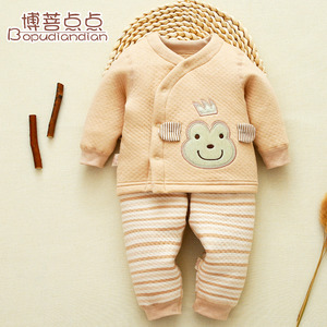 秋冬新生儿纯棉内衣套装