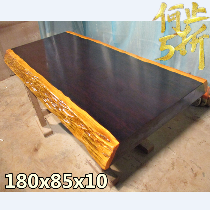 实木大板桌 红/黄花梨奥坎鸡翅木黑檀巴花现货大板办公桌茶桌餐桌