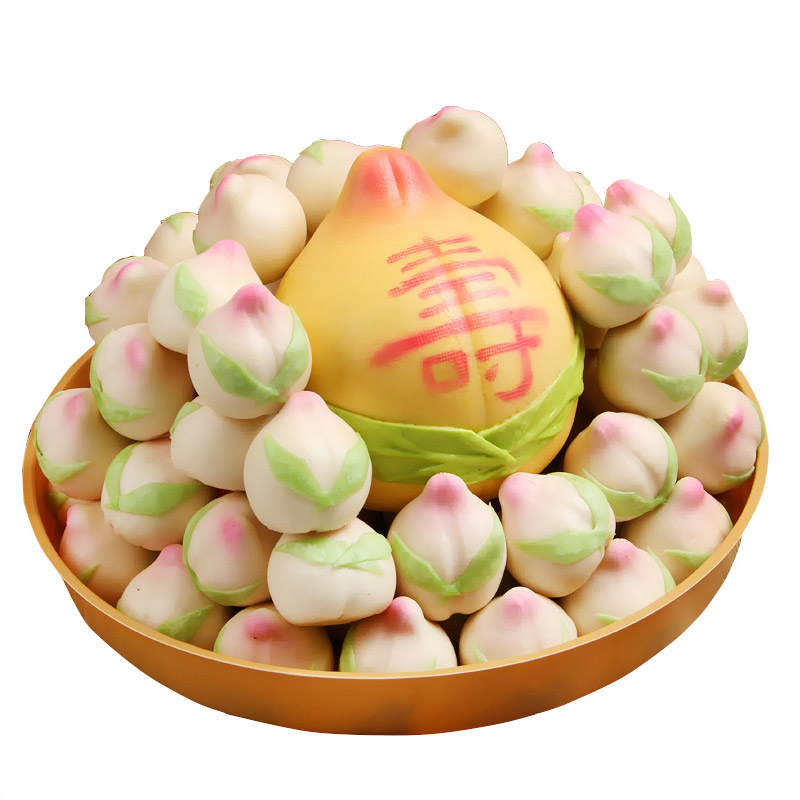 迎鹊堂寿桃馒头老人食品特产传统糕点心祝寿生日节日礼盒寿包回礼