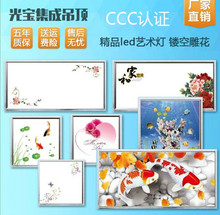 集成吊顶led灯厨卫灯照明灯3D艺术灯平板灯铝扣板花灯300 600 正品