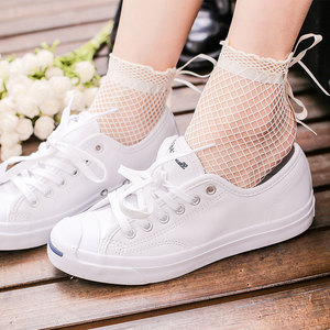 日系蝴蝶结绑带渔网袜