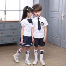 英伦风 运动装 儿童演出服学生校服中小学生短袖 幼儿园园服夏季套装